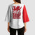 Wales Rugby Red Dragon Kimono Sleeve Blouse Cymru Am Byth - Wonder Print Shop
