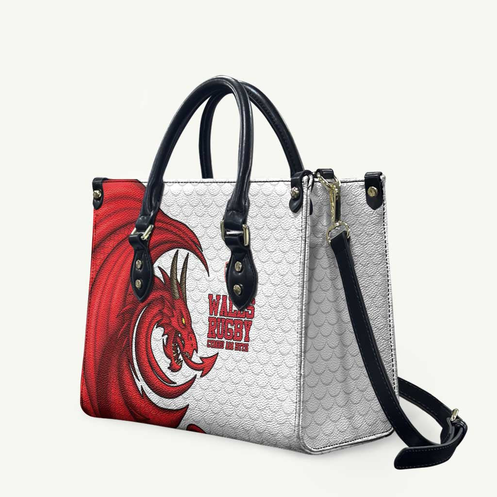 Wales Rugby Red Dragon Leather Bag Cymru Am Byth - Wonder Print Shop