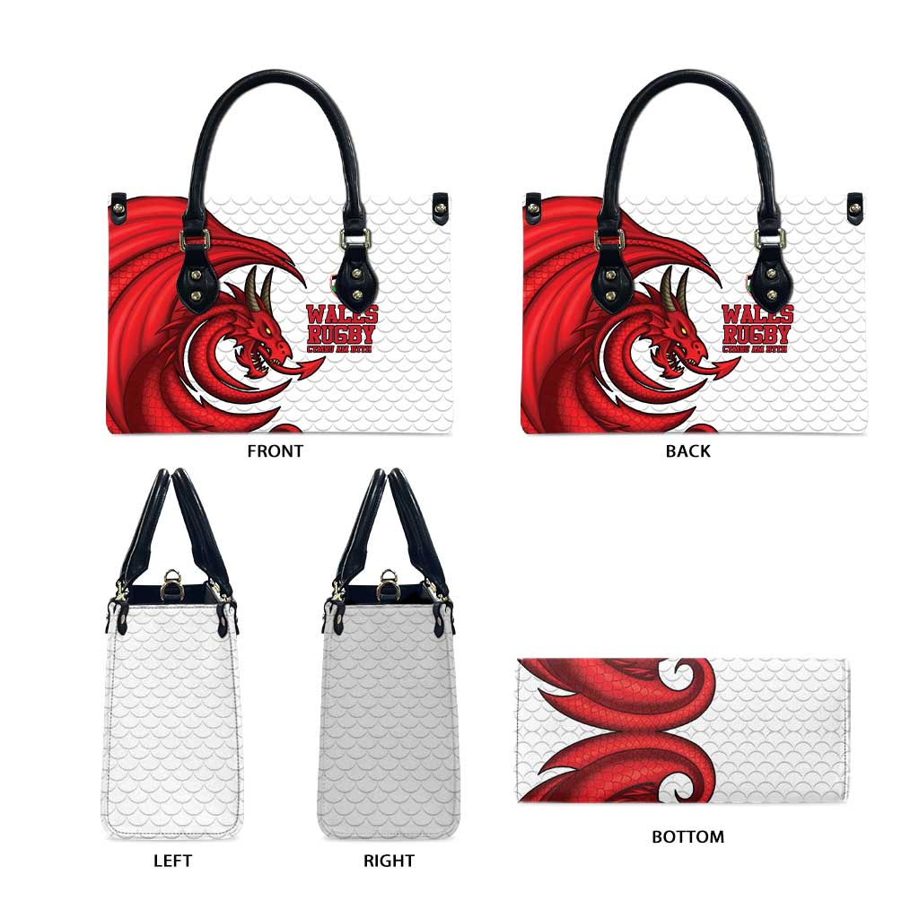 Wales Rugby Red Dragon Leather Bag Cymru Am Byth - Wonder Print Shop