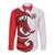 Wales Rugby Red Dragon Long Sleeve Button Shirt Cymru Am Byth - Wonder Print Shop
