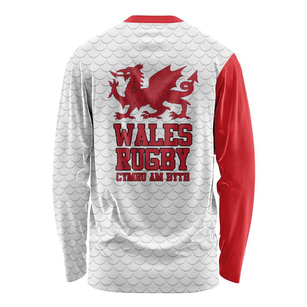 Wales Rugby Red Dragon Long Sleeve Shirt Cymru Am Byth - Wonder Print Shop