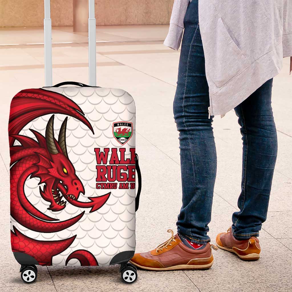 Wales Rugby Red Dragon Luggage Cover Cymru Am Byth - Wonder Print Shop