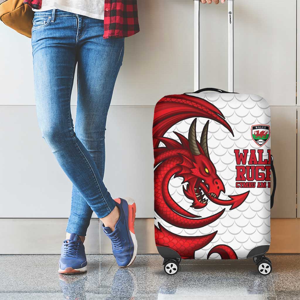 Wales Rugby Red Dragon Luggage Cover Cymru Am Byth - Wonder Print Shop