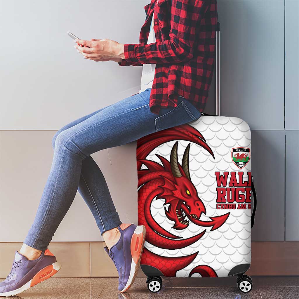 Wales Rugby Red Dragon Luggage Cover Cymru Am Byth - Wonder Print Shop