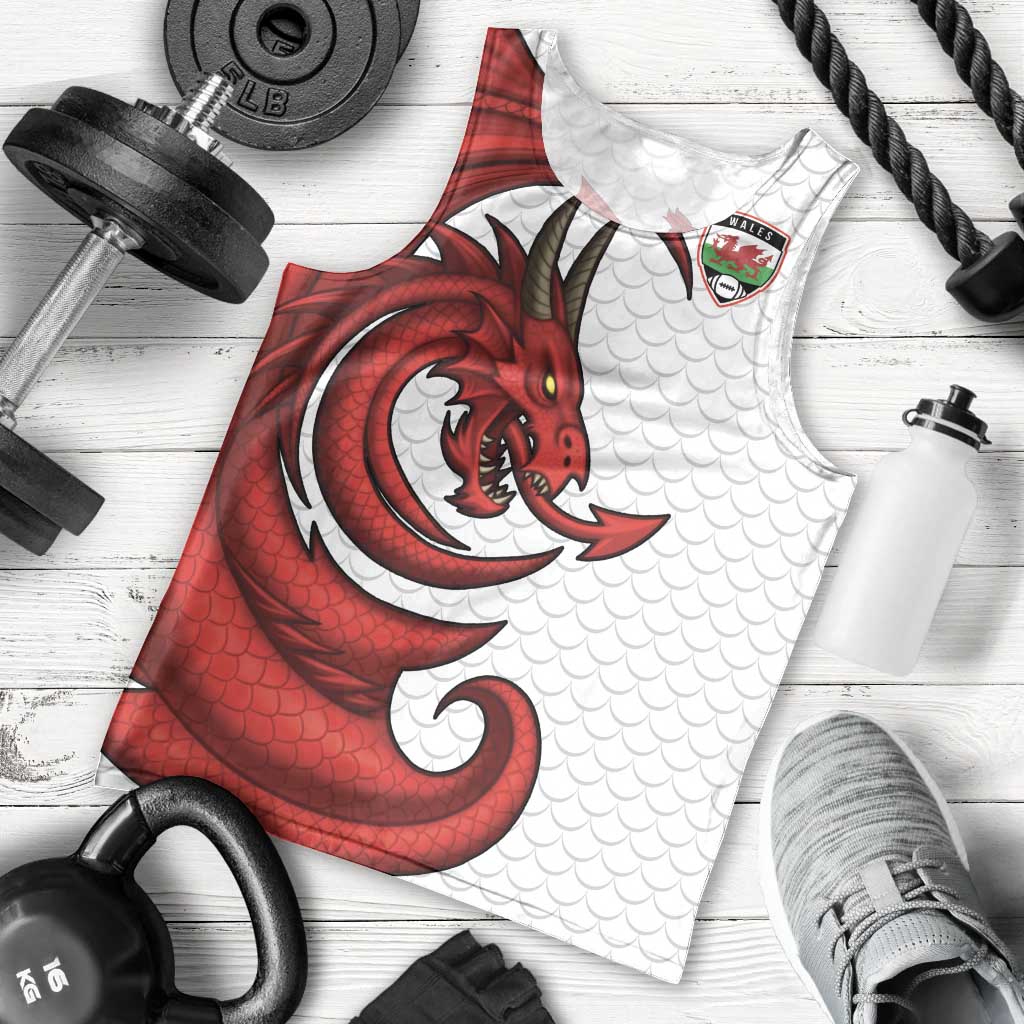 Wales Rugby Red Dragon Men Tank Top Cymru Am Byth - Wonder Print Shop