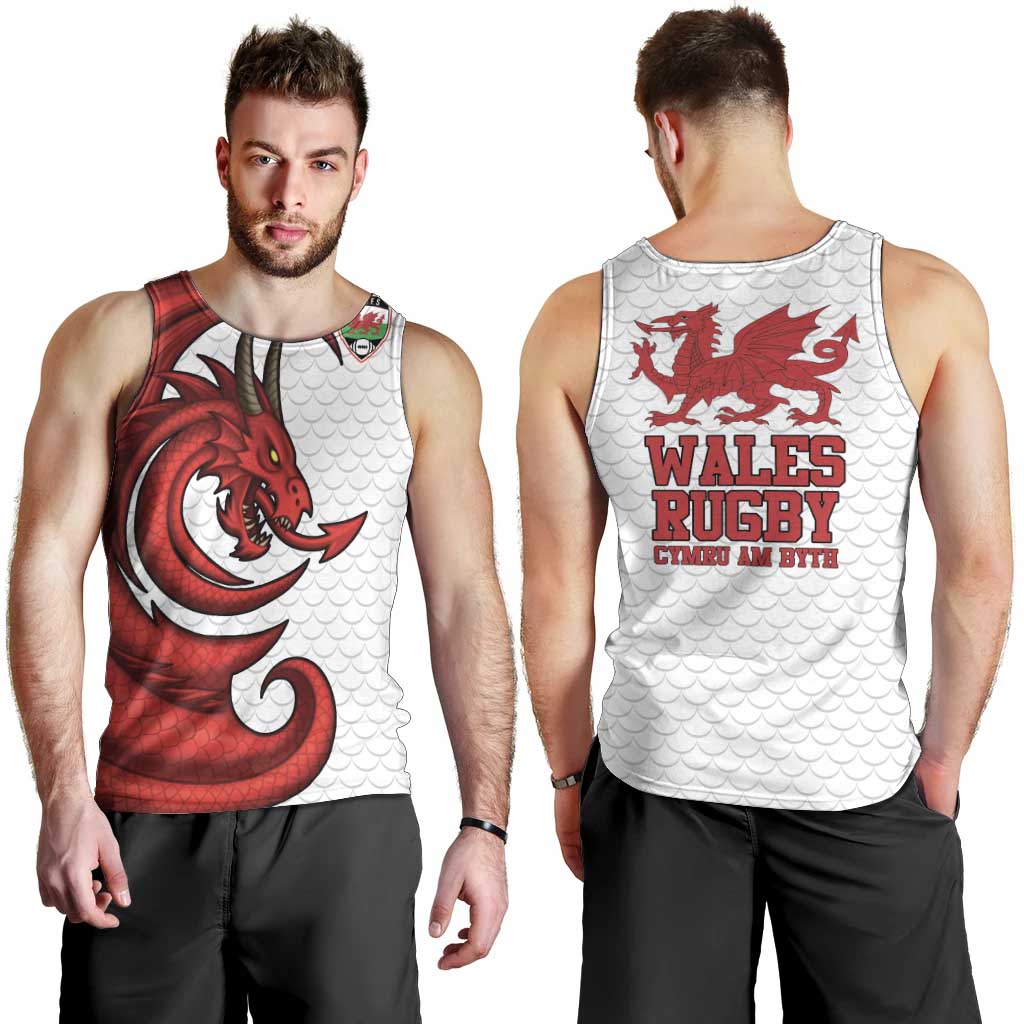 Wales Rugby Red Dragon Men Tank Top Cymru Am Byth - Wonder Print Shop
