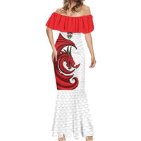 Wales Rugby Red Dragon Mermaid Dress Cymru Am Byth - Wonder Print Shop
