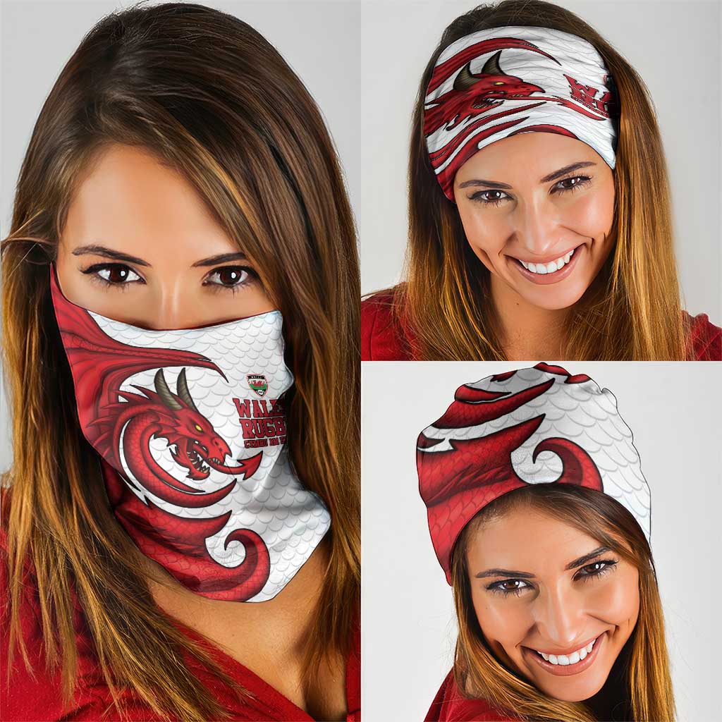 Wales Rugby Red Dragon Neck Gaiter Cymru Am Byth - Wonder Print Shop