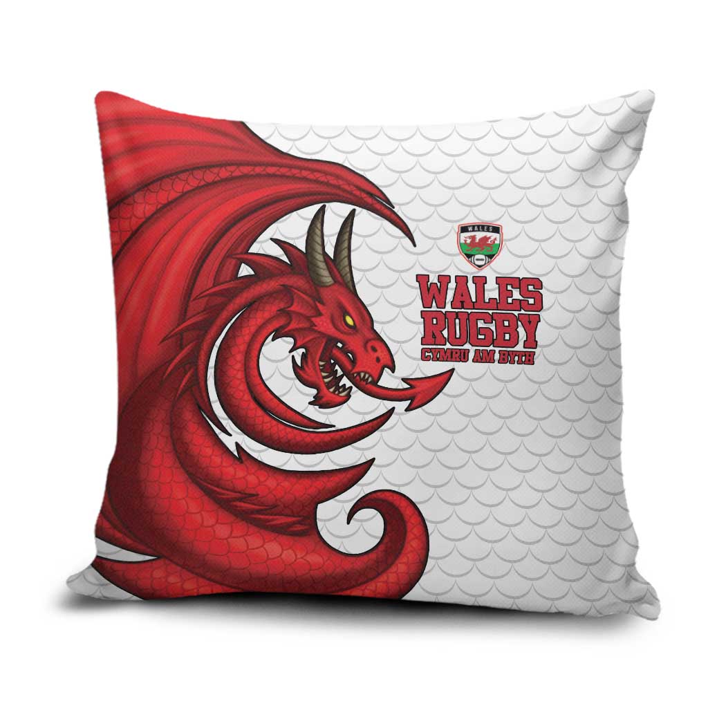 Wales Rugby Red Dragon Pillow Cover Cymru Am Byth - Wonder Print Shop