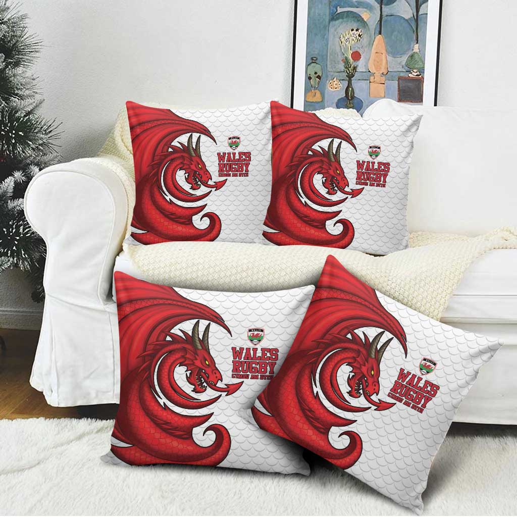Wales Rugby Red Dragon Pillow Cover Cymru Am Byth - Wonder Print Shop