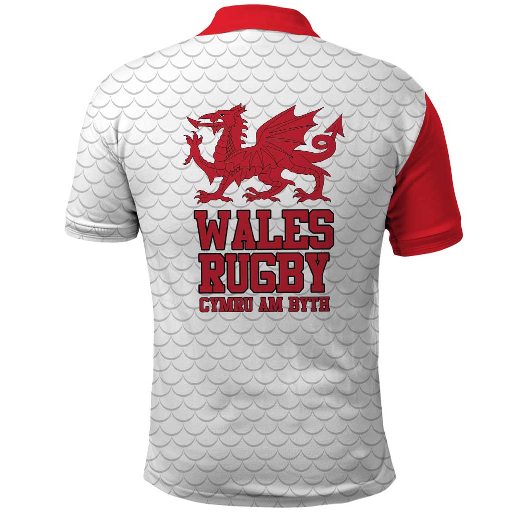 Wales Rugby Red Dragon Polo Shirt Cymru Am Byth - Wonder Print Shop