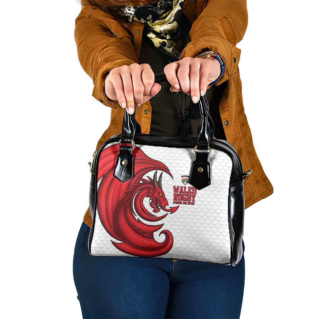 Wales Rugby Red Dragon Shoulder Handbag Cymru Am Byth - Wonder Print Shop