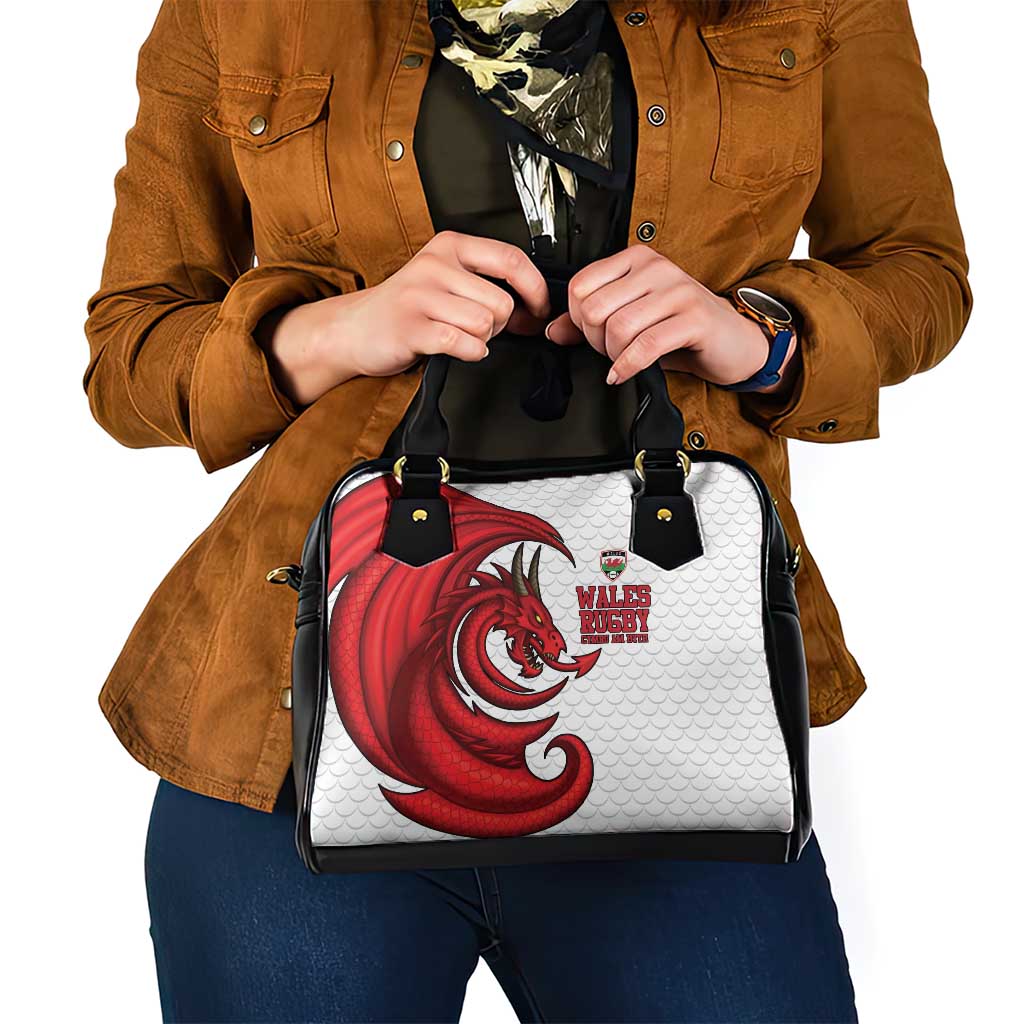 Wales Rugby Red Dragon Shoulder Handbag Cymru Am Byth - Wonder Print Shop