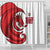 Wales Rugby Red Dragon Shower Curtain Cymru Am Byth - Wonder Print Shop