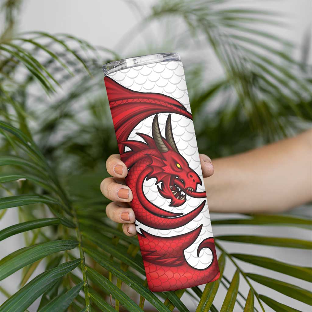 Wales Rugby Red Dragon Skinny Tumbler Cymru Am Byth - Wonder Print Shop