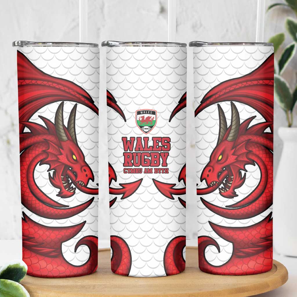 Wales Rugby Red Dragon Skinny Tumbler Cymru Am Byth - Wonder Print Shop