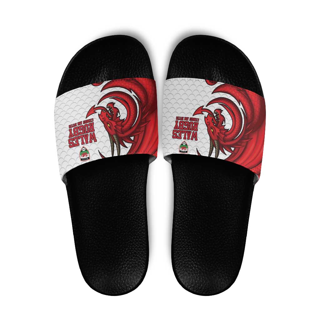 Wales Rugby Red Dragon Slide Sandals Cymru Am Byth - Wonder Print Shop