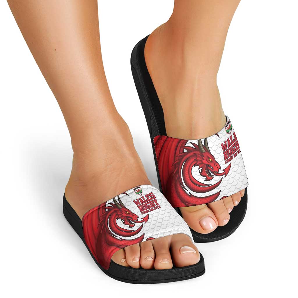 Wales Rugby Red Dragon Slide Sandals Cymru Am Byth - Wonder Print Shop