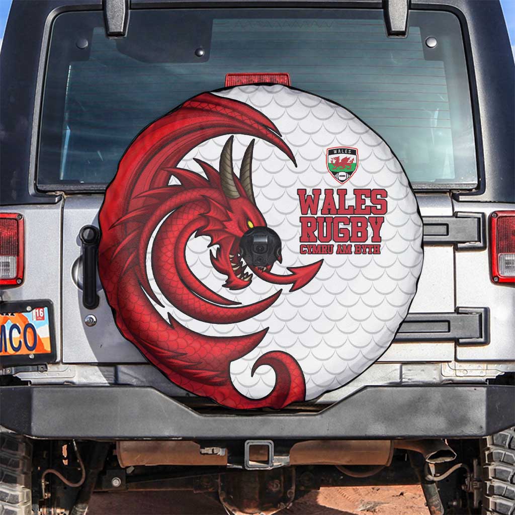 Wales Rugby Red Dragon Spare Tire Cover Cymru Am Byth - Wonder Print Shop