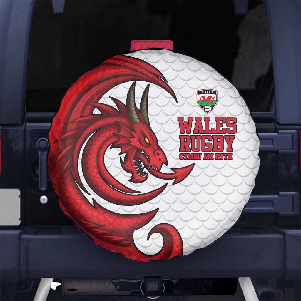 Wales Rugby Red Dragon Spare Tire Cover Cymru Am Byth - Wonder Print Shop