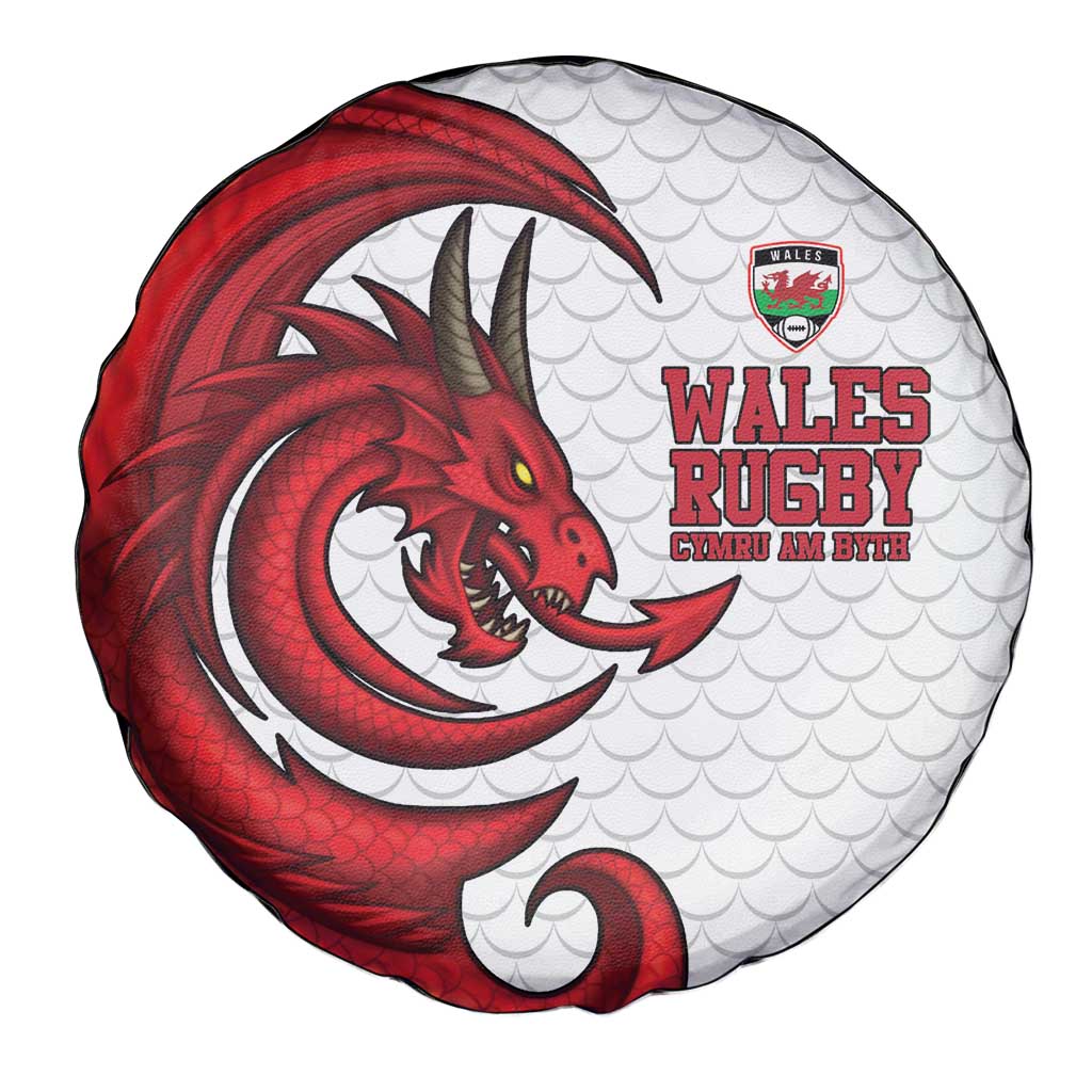Wales Rugby Red Dragon Spare Tire Cover Cymru Am Byth - Wonder Print Shop