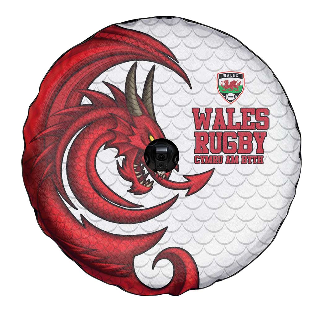 Wales Rugby Red Dragon Spare Tire Cover Cymru Am Byth - Wonder Print Shop