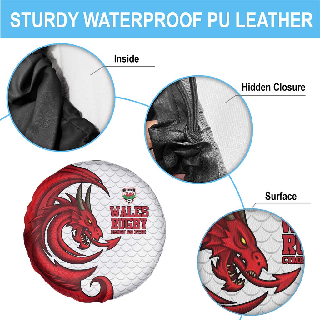 Wales Rugby Red Dragon Spare Tire Cover Cymru Am Byth - Wonder Print Shop