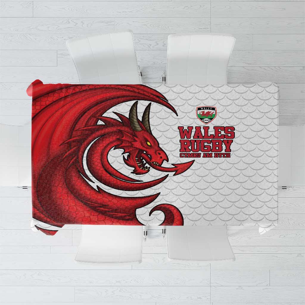 Wales Rugby Red Dragon Tablecloth Cymru Am Byth - Wonder Print Shop