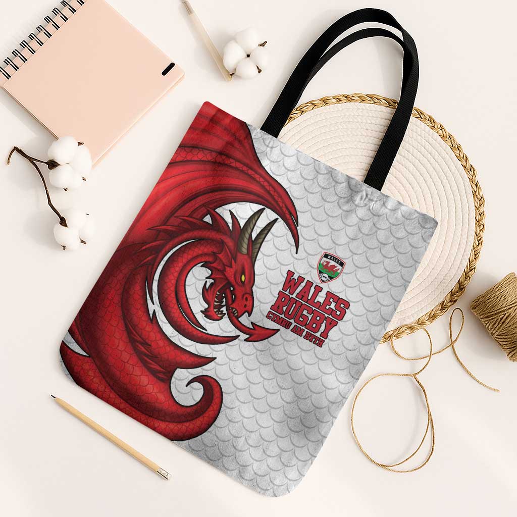 Wales Rugby Red Dragon Tote Bag Cymru Am Byth - Wonder Print Shop