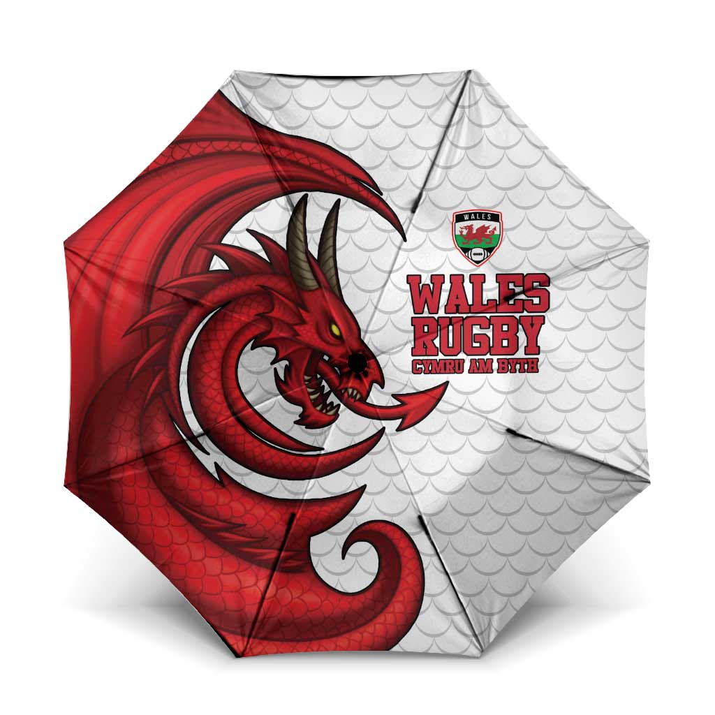 Wales Rugby Red Dragon Umbrella Cymru Am Byth - Wonder Print Shop