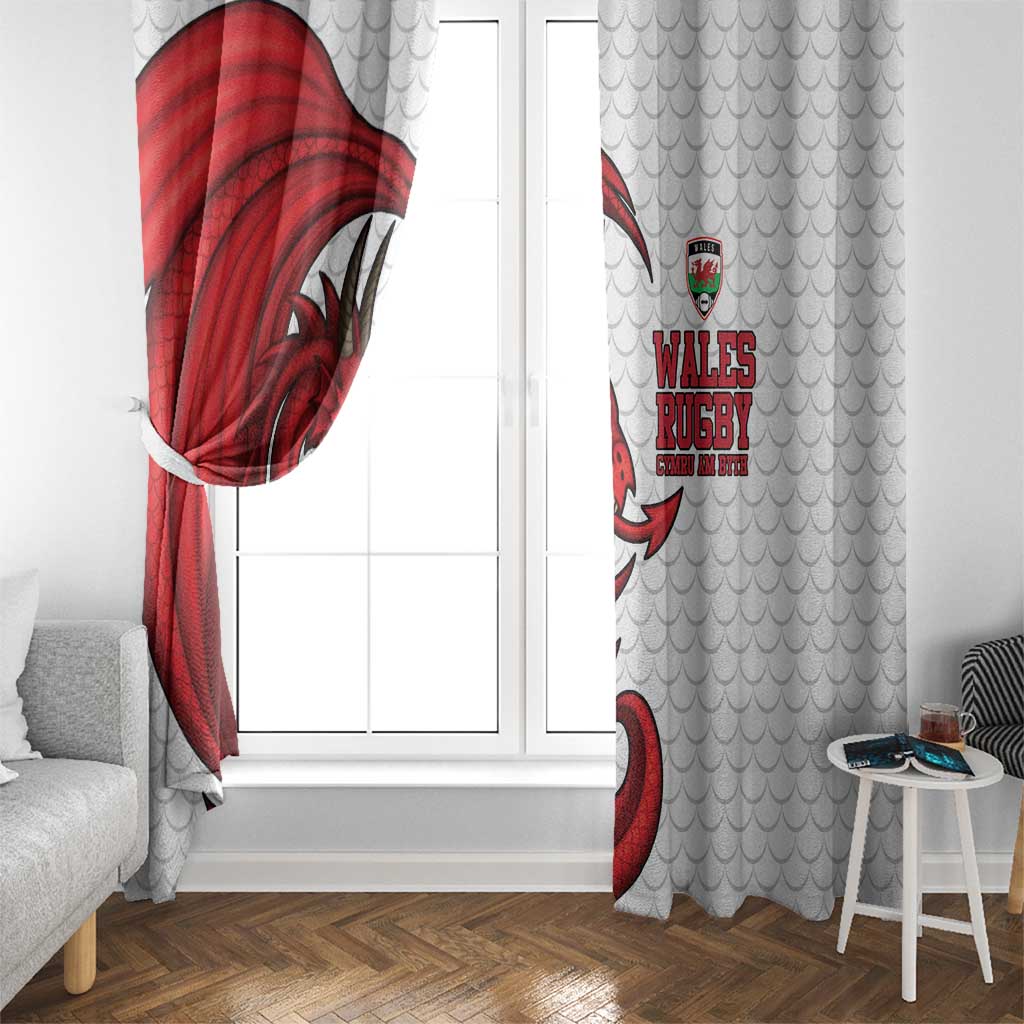 Wales Rugby Red Dragon Window Curtain Cymru Am Byth - Wonder Print Shop