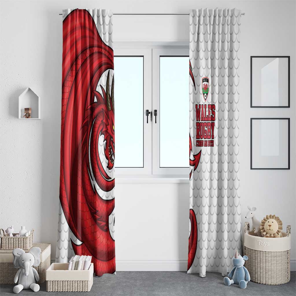 Wales Rugby Red Dragon Window Curtain Cymru Am Byth - Wonder Print Shop