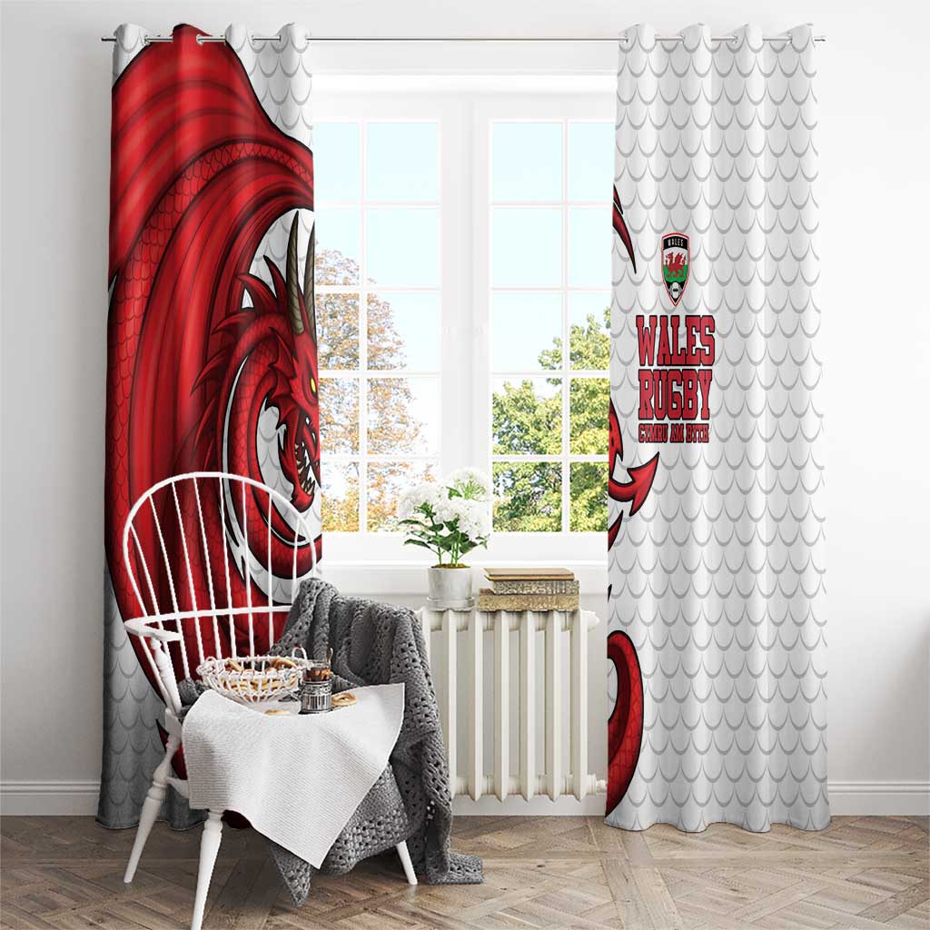 Wales Rugby Red Dragon Window Curtain Cymru Am Byth - Wonder Print Shop