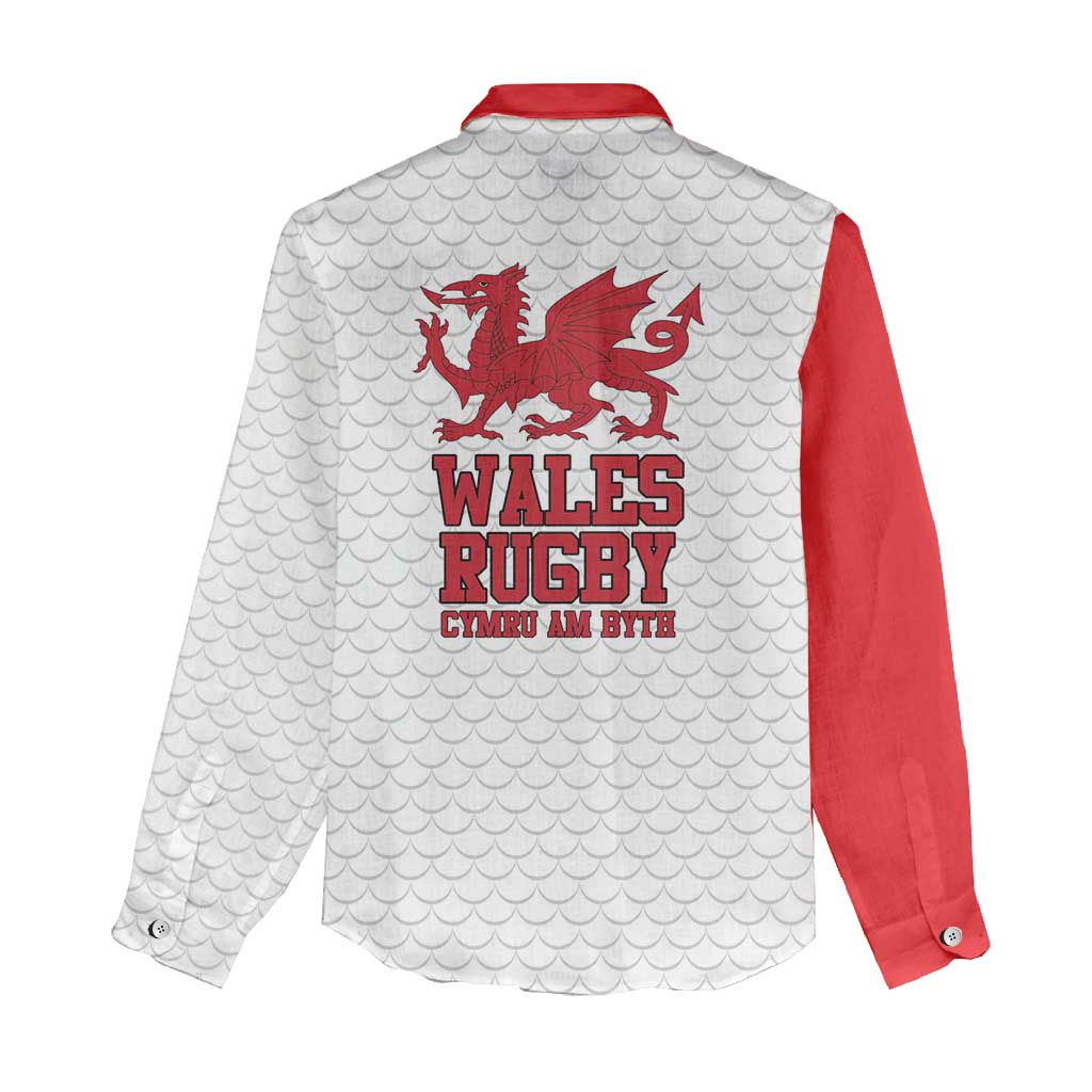 Wales Rugby Red Dragon Women Casual Shirt Cymru Am Byth - Wonder Print Shop