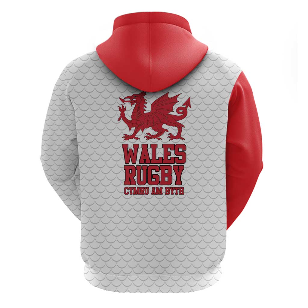 Wales Rugby Red Dragon Zip Hoodie Cymru Am Byth - Wonder Print Shop