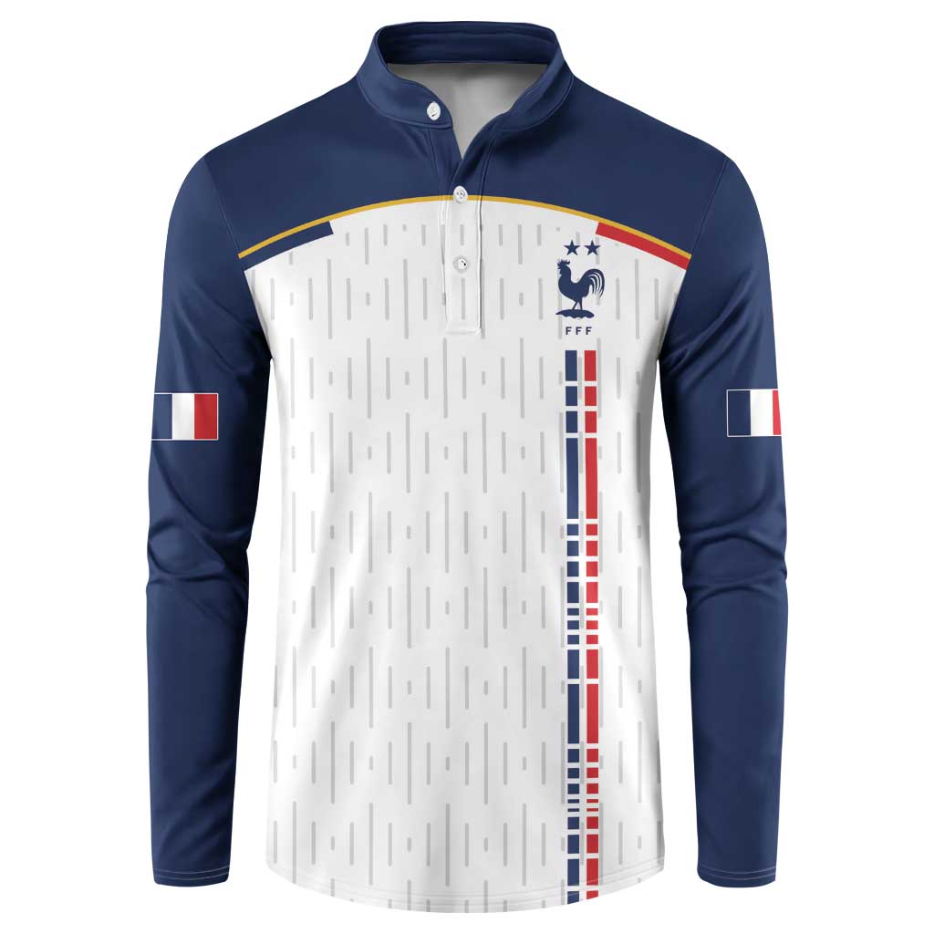 Custom World Football 2026 France Button Sweatshirt Allez Les Bleus - Wonder Print Shop