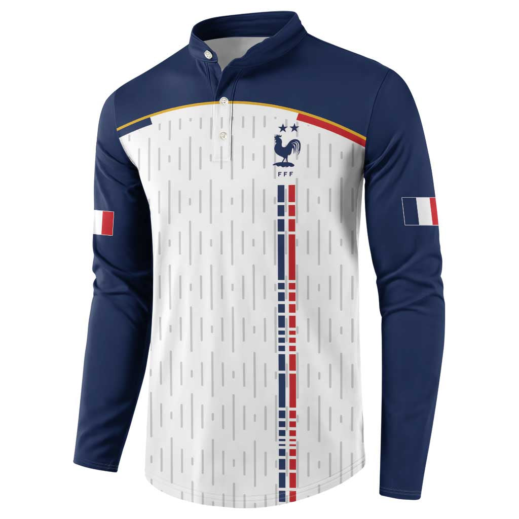 Custom World Football 2026 France Button Sweatshirt Allez Les Bleus - Wonder Print Shop