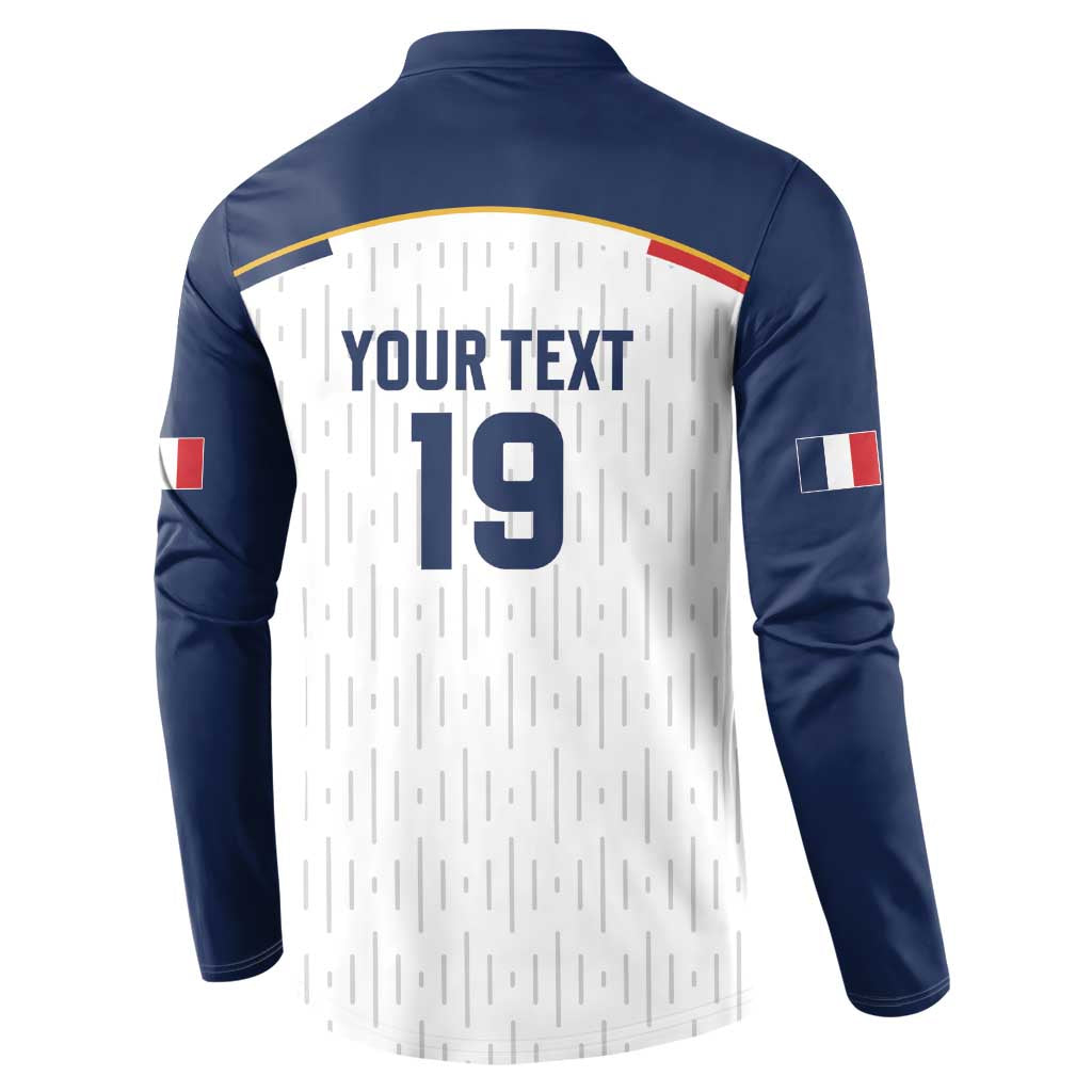 Custom World Football 2026 France Button Sweatshirt Allez Les Bleus - Wonder Print Shop