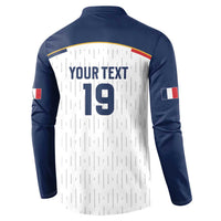 Custom World Football 2026 France Button Sweatshirt Allez Les Bleus - Wonder Print Shop