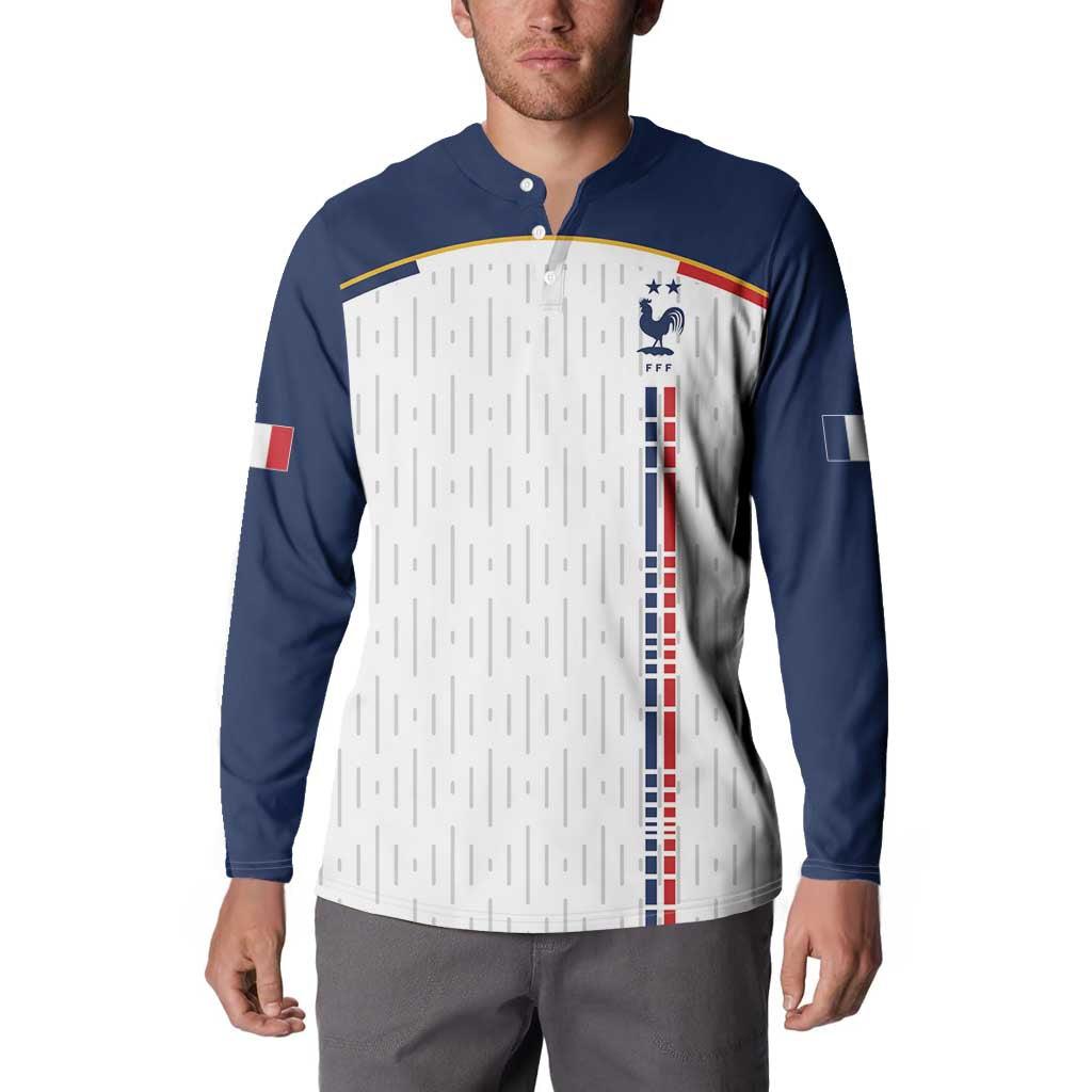 Custom World Football 2026 France Button Sweatshirt Allez Les Bleus - Wonder Print Shop