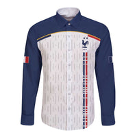 Custom World Football 2026 France Long Sleeve Button Shirt Allez Les Bleus - Wonder Print Shop