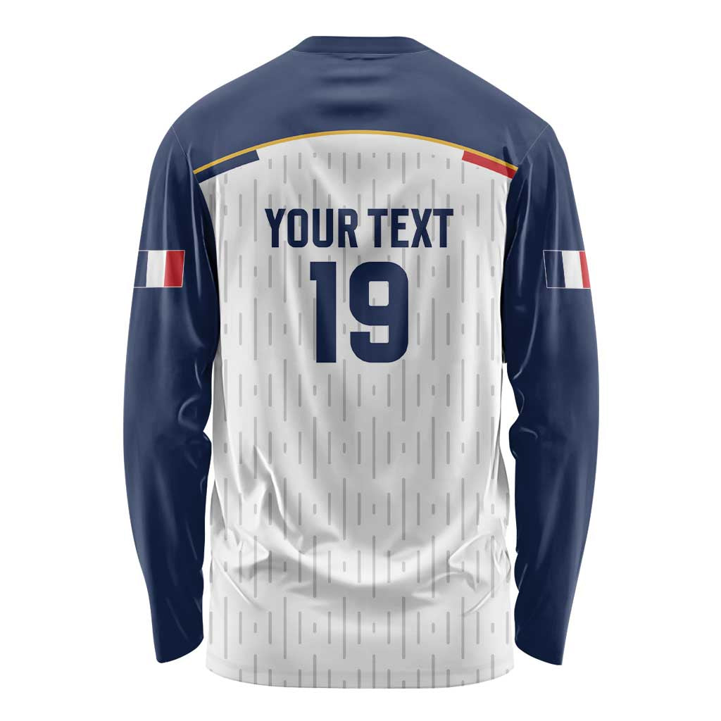 Custom World Football 2026 France Long Sleeve Shirt Allez Les Bleus - Wonder Print Shop