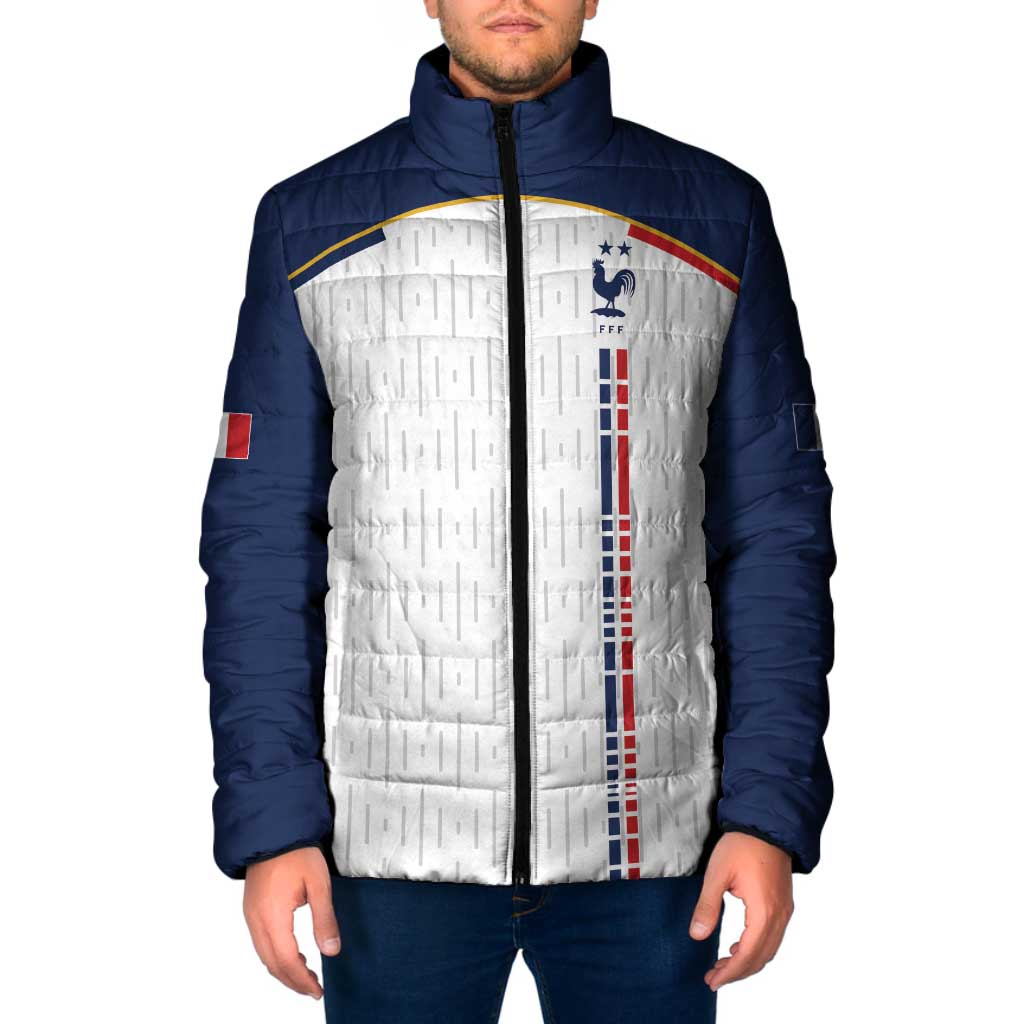 Custom World Football 2026 France Padded Jacket Allez Les Bleus - Wonder Print Shop