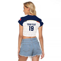 Custom World Football 2026 France Raglan Cropped T Shirt Allez Les Bleus - Wonder Print Shop