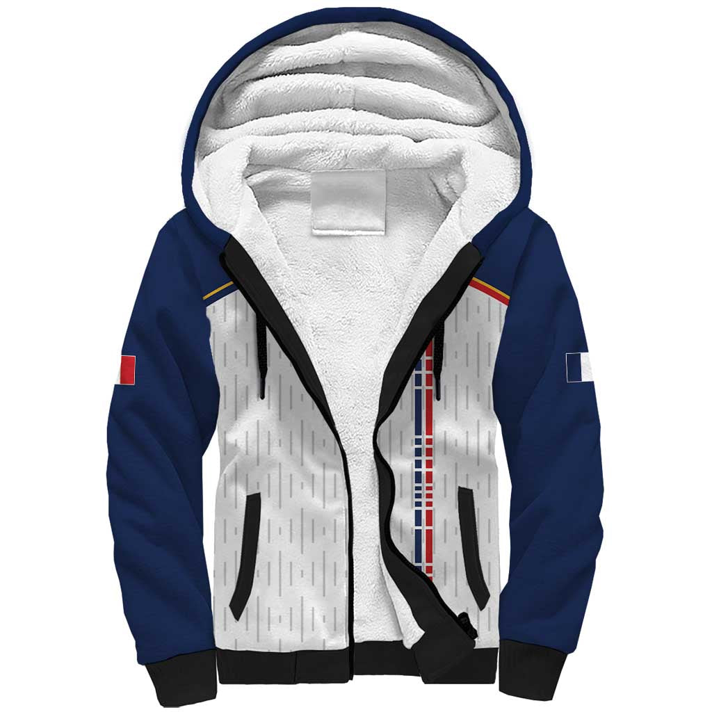 Custom World Football 2026 France Sherpa Hoodie Allez Les Bleus - Wonder Print Shop