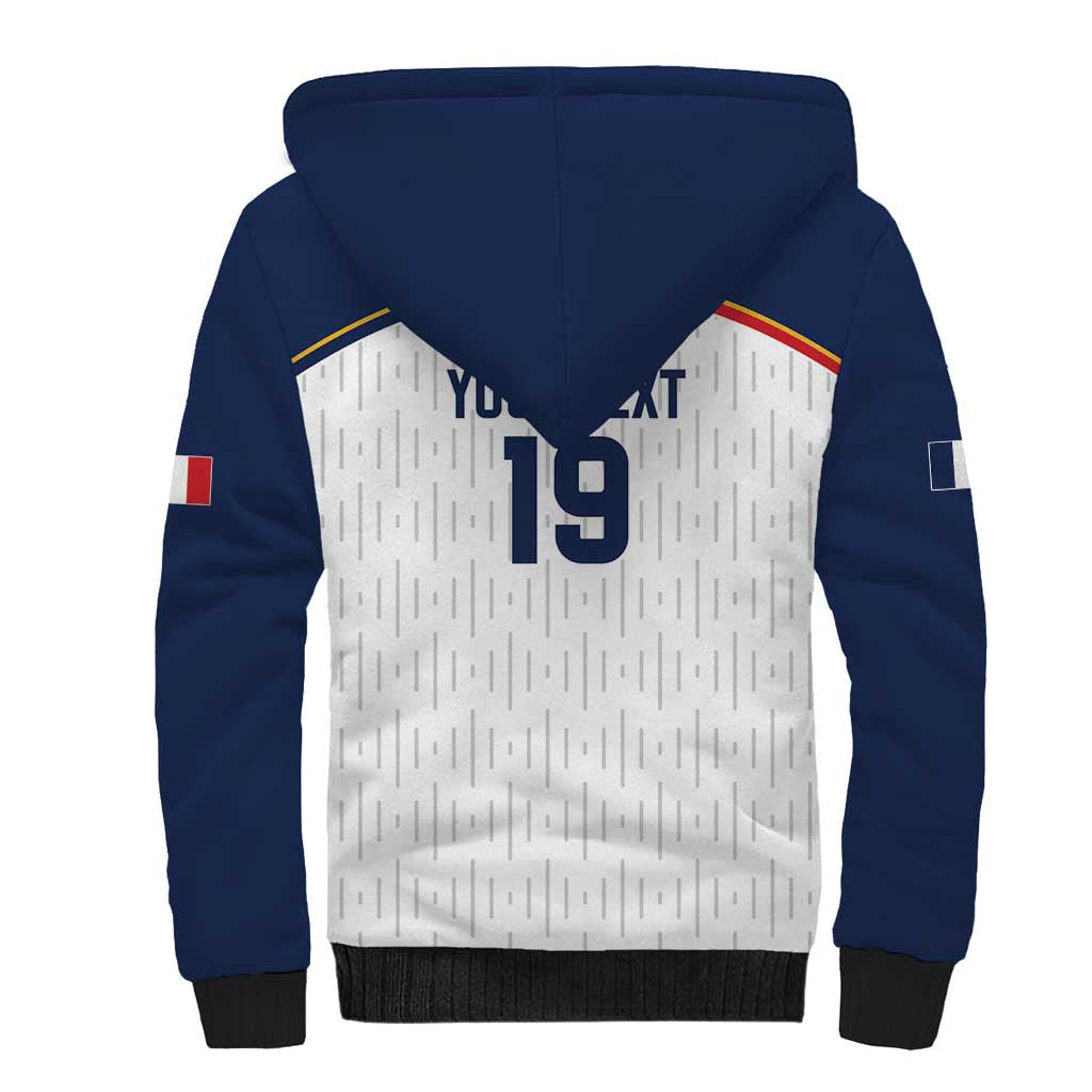Custom World Football 2026 France Sherpa Hoodie Allez Les Bleus - Wonder Print Shop