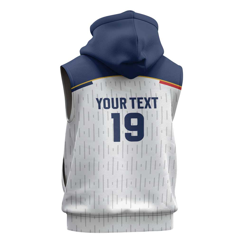 Custom World Football 2026 France Sleeveless Hoodie Allez Les Bleus - Wonder Print Shop