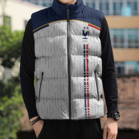 Custom World Football 2026 France Sleeveless Puffer Jacket Allez Les Bleus - Wonder Print Shop