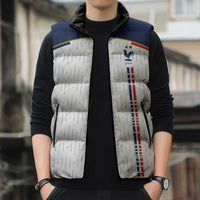 Custom World Football 2026 France Sleeveless Puffer Jacket Allez Les Bleus - Wonder Print Shop
