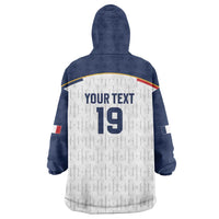 Custom World Football 2026 France Wearable Blanket Hoodie Allez Les Bleus - Wonder Print Shop